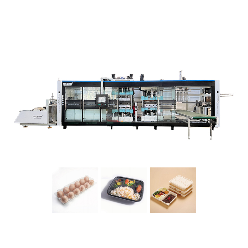 HYX-7185 Tekanan positif dan negatif automatik 3 stesen mesin thermoforming