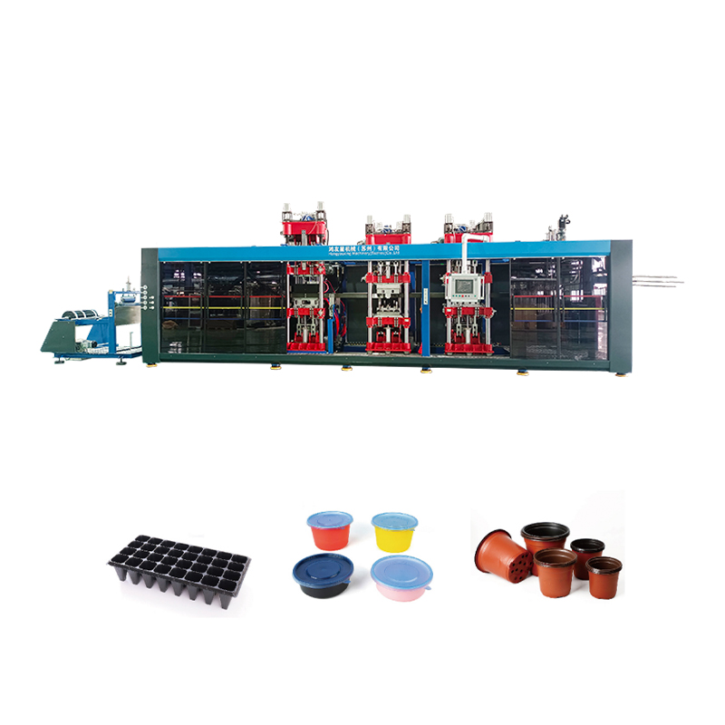 HYX-7161 Tekanan positif dan negatif automatik sepenuhnya 4 stesen mesin thermoforming